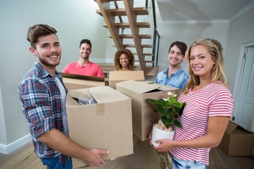 Moving van and removal team ready for a Croydon home move