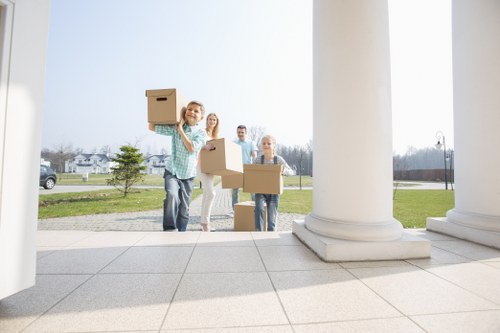 Furniture and box handling during a Croydon house move
