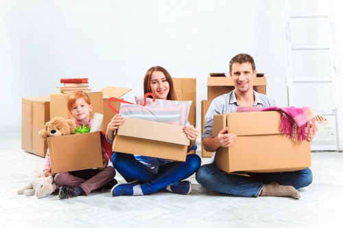 Professional movers handling a flat move in Croydon