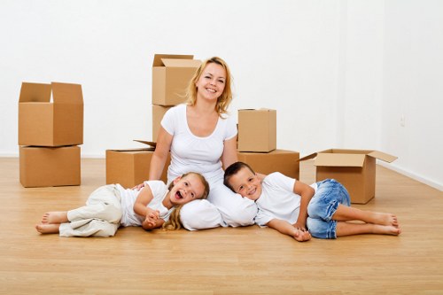 Moving team handling items during a Croydon home relocation