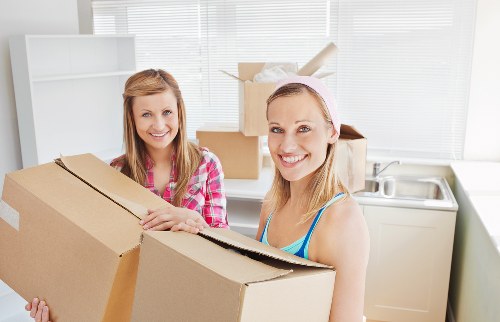 A smooth and organized moving day in Croydon with packed boxes and furniture
