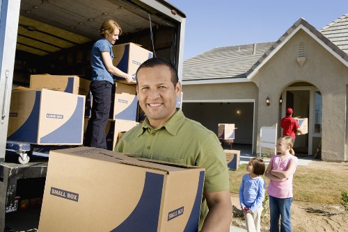 Careful loading of household furniture during a Croydon removal